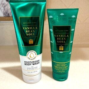 Bath and body works vanilla bean Noel moisturizing body wash and body cream NEW!